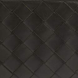 Pre Owned Bottega Veneta Brown Intrecciato Leather Bifold Wallet