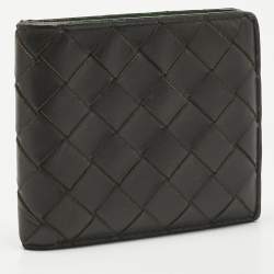 Pre Owned Bottega Veneta Brown Intrecciato Leather Bifold Wallet
