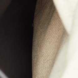 Pre Owned Bottega Veneta Beige/Black Canvas and Leather Quadronno Bag