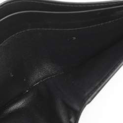 Pre Owned Bottega Veneta Black Leather Intrecciato Bifold Wallet