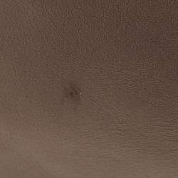 Pre Owned Bottega Veneta Dark Beige Leather Messenger Bag