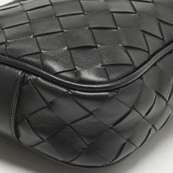 Pre Owned حقيبة كاميرا بوتيغا فينيتا جلد إنتريشياتو سوداء كروس بودي