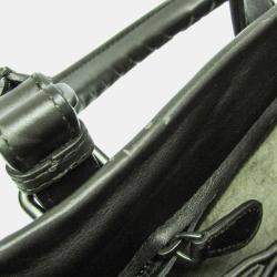 Pre Owned Bottega Veneta Intrecciato Leather Handbag Tote Bag Dark Brown