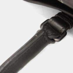 Pre Owned Bottega Veneta Intrecciato Leather Handbag Tote Bag Dark Brown