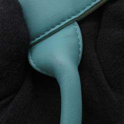 Pre Owned Bottega Veneta Alcotote Light Blue Leather Size Large