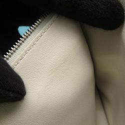 Pre Owned Bottega Veneta Alcotote Light Blue Leather Size Large