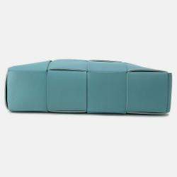 Pre Owned Bottega Veneta Alcotote Light Blue Leather Size Large
