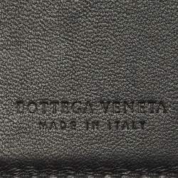 Pre Owned Bottega Veneta Black Intrecciato Leather Bifold Wallet