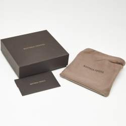 Pre Owned Bottega Veneta Navy Blue Intrecciato Leather Bifold Wallet