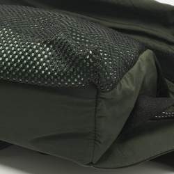 Pre Owned Bottega Veneta Dark Green Nylon Paper Touch Belt Bag