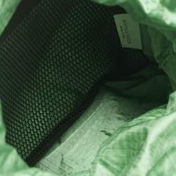Pre Owned Bottega Veneta Dark Green Nylon Paper Touch Belt Bag