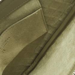 Pre Owned Bottega Veneta Virgule Travertine Intrecciato Leather Messenger Bag