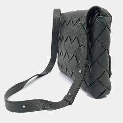 مملوكة مسبقًا حقيبة كروس بودي بوتيغا فينيتا جلد أخضر دياغو كبيرة