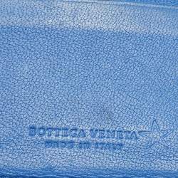 مملوكة مسبقًا Bottega Veneta Black/Blue Intrecciato Leather Bifold Wallet