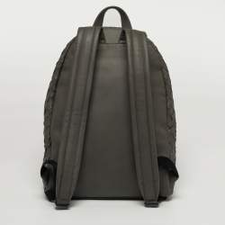 Pre Owned حقيبة ظهر بوتيغا فينيتا جلد انتريشياتو رمادية