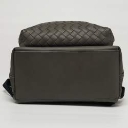 Pre Owned حقيبة ظهر بوتيغا فينيتا جلد انتريشياتو رمادية