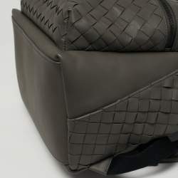 Pre Owned حقيبة ظهر بوتيغا فينيتا جلد انتريشياتو رمادية