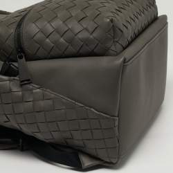 Pre Owned حقيبة ظهر بوتيغا فينيتا جلد انتريشياتو رمادية