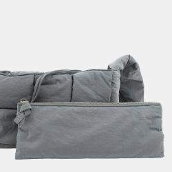 مملوكة مسبقًا Bottega Veneta Padded Tech Cassette Shoulder Bag Gray Nylon