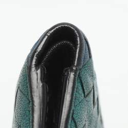 Pre Owned محفظة بوتيغا فينيتا طية مزدوجة جلد انتريشياتو متعددة الألوان