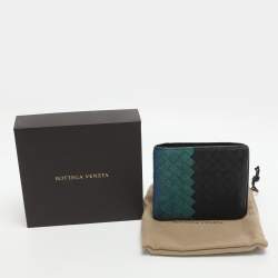 Pre Owned محفظة بوتيغا فينيتا طية مزدوجة جلد انتريشياتو متعددة الألوان