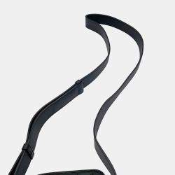 Pre Owned Bottega Veneta Intrecciato Cassette Cross Body Bag Black Calf Leather Size Mini