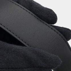 Pre Owned Bottega Veneta Intrecciato Cassette Cross Body Bag Black Calf Leather Size Mini