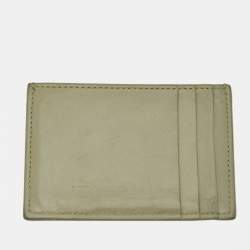 Pre Owned حامل بطاقات بسحاب بوتيغا فينيتا جلد إنتريشاتو أسود