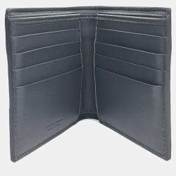 Pre Owned Bottega Veneta Leather Grey half wallet