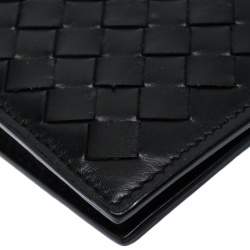 Pre Owned Bottega Veneta Black Intrecciato Leather Continental Wallet
