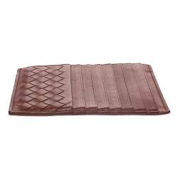 Pre Owned Bottega Veneta Rouille/Rust Intrecciato Leather Card Holder 8CC