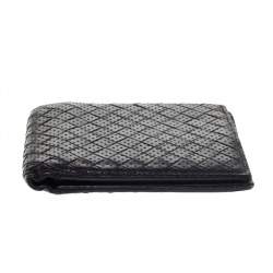 Pre Owned Bottega Veneta Dark Brown Intrecciato Leather Bifold Wallet
