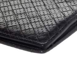 Pre Owned Bottega Veneta Dark Brown Intrecciato Leather Bifold Wallet
