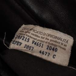 Bottega Veneta Dark Brown Intrecciato Leather Grommet Strap Messenger Bag
