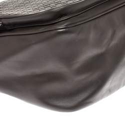 Pre Owned Bottega Veneta Dark Brown Intrecciato Leather VN Carry On Briefcase