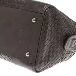 Bottega Veneta Dark Brown Intrecciato Leather VN Duffle Bag