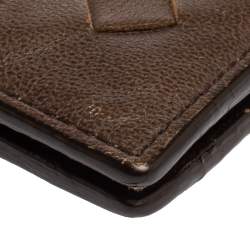 Pre Owned Bottega Veneta Brown Intrecciato Leather Bifold Wallet