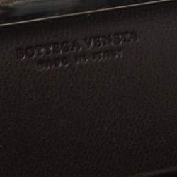 مملوكة مسبقًا Bottega Veneta Brown Intrecciato Leather Frame Coin Purse