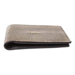 Pre Owned Bottega Veneta Beige Stingray Bifold Wallet
