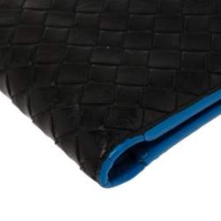 Pre Owned Bottega Veneta Black Intrecciato Leather Bifold Wallet