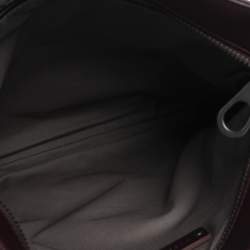 Pre Owned Bottega Veneta Burgundy Intrecciato Leather Messenger Bag