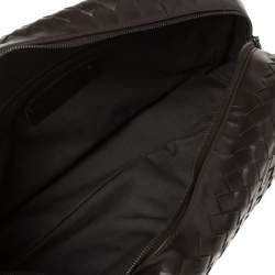 Bottega Veneta Dark Brown Intrecciato Leather Toiletry Pouch
