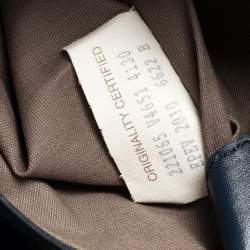 Pre Owned Bottega Veneta Navy Blue Intrecciato Leather Flap Messenger Bag