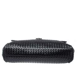Pre Owned Bottega Veneta Black Intrecciato Leather Briefcase