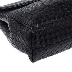 Pre Owned Bottega Veneta Black Intrecciato Leather Briefcase