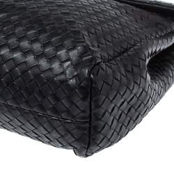 Pre Owned Bottega Veneta Black Intrecciato Leather Briefcase