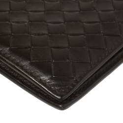 Pre Owned Bottega Veneta Brown Intrecciato Leather Card holder
