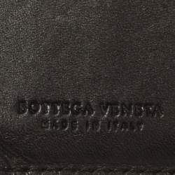 Pre Owned Bottega Veneta Brown Intrecciato Leather Card holder