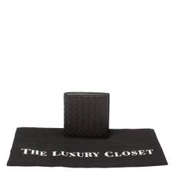 Pre Owned Bottega Veneta Brown Intrecciato Leather Card holder