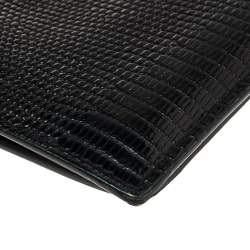 Bottega Veneta Midnight Blue Lizard Bifold Wallet